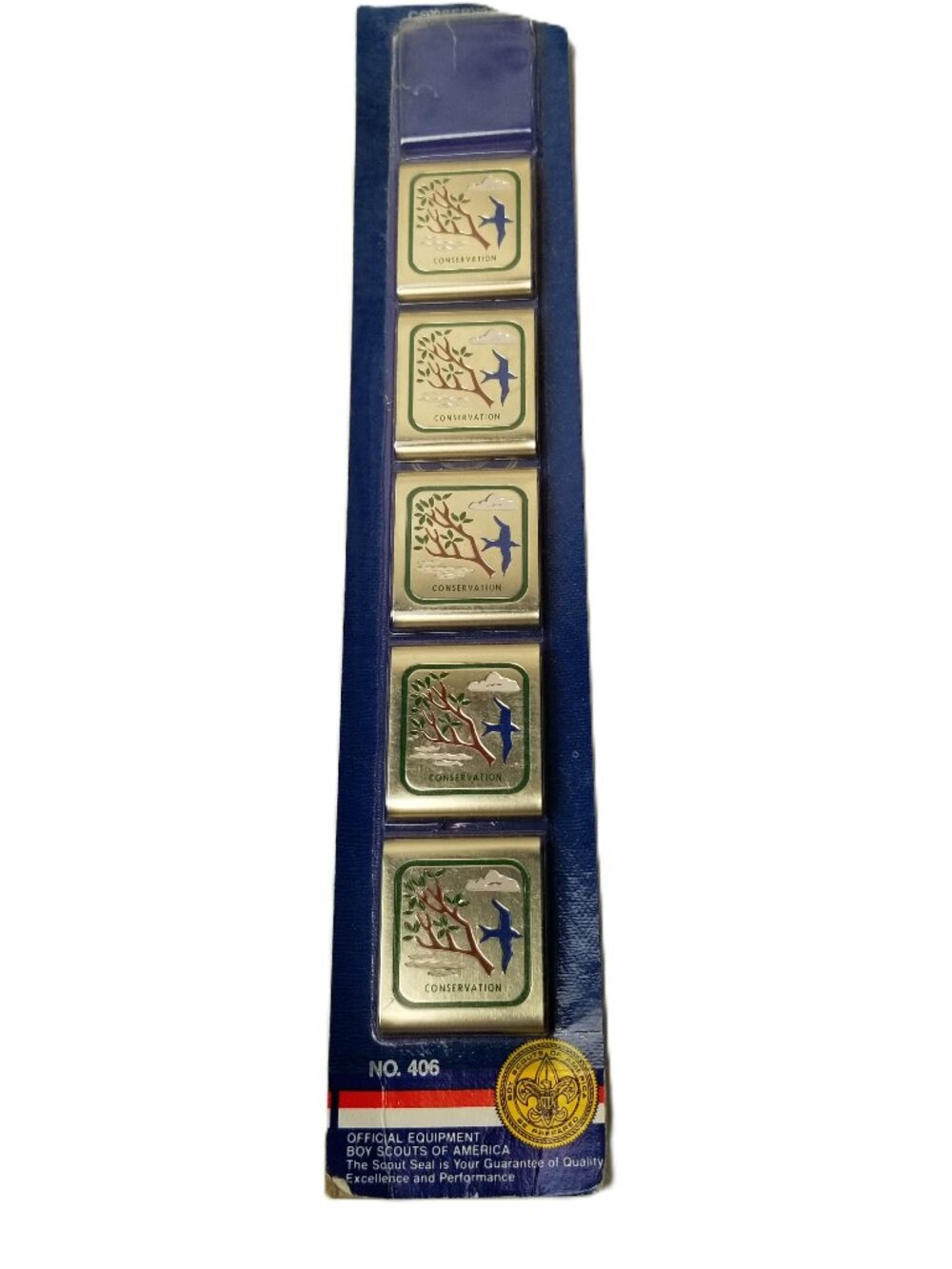 Vintage BSA Conservation Skill Award Belt Loops Lot of 5 NOS Boy Scouts
